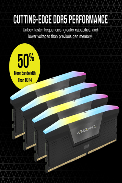 Corsair Vengeance RGB DDR5-kit - CMH128GX5M4B5600C40