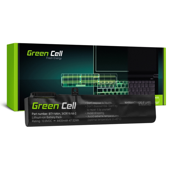 Portable Battery Green Cell BTY-M6H for MSI GE62 GE63 GE72 GE7 - MS16