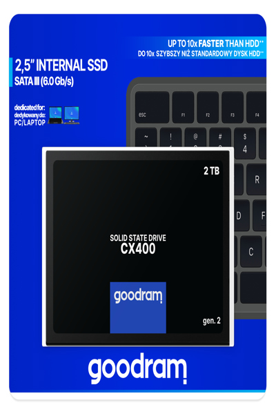 GoodRam SSD GOODRAM CX400 Gen. 2 2TB SATA III 2,5 RETAIL - SSDPR-CX400-02T-G2