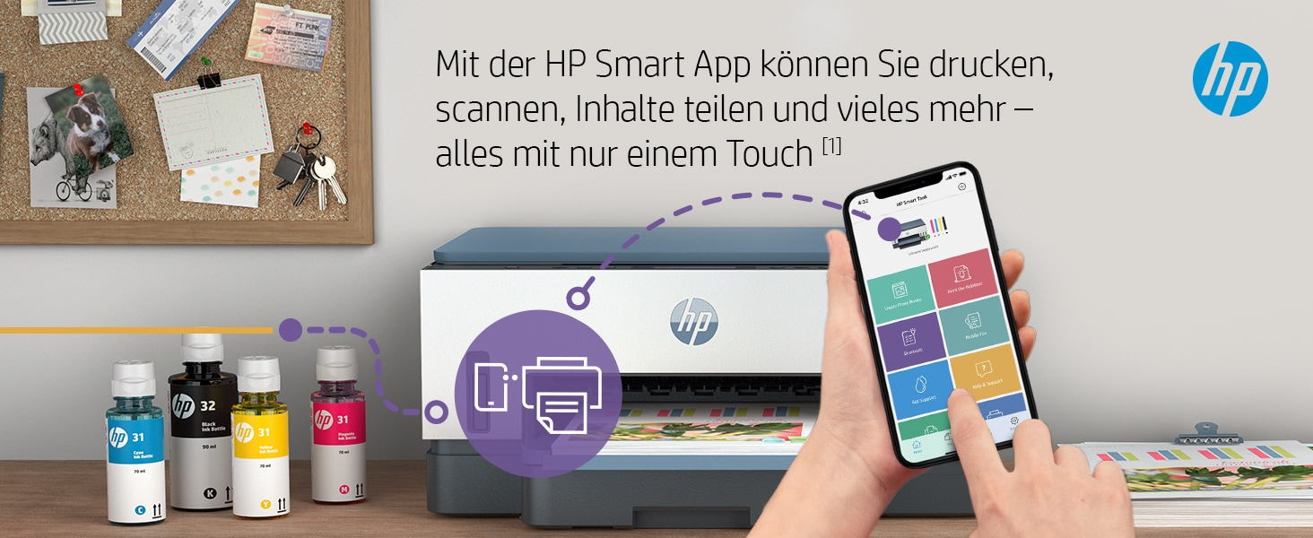 HP Printer Smart Tank 7006 All-in-One - Inkjet - Colored - 28B55A#BHC