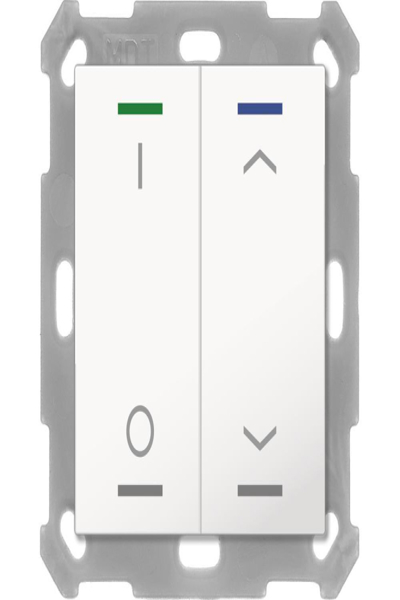MDT bouton Light 55 2 voies RGBW avec capteur de température blanc pur brillant BE-TAL55T2
