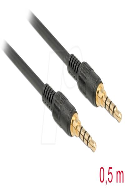 Delock 85592 - 3.5mm Male to 3.5mm Male Audio Cable - 0.5 m - Black - 85592