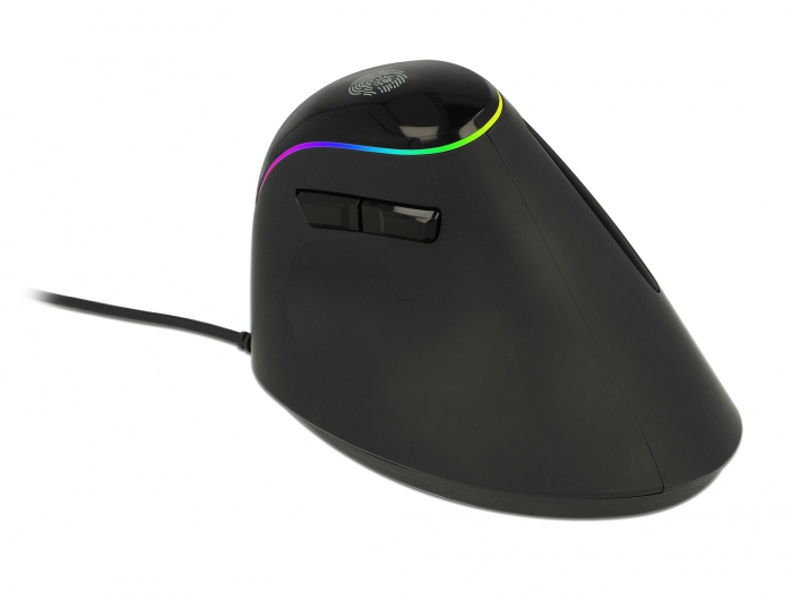 MUS Ergonomisk vertikal optisk 5-knapps RGB Touch - 12597