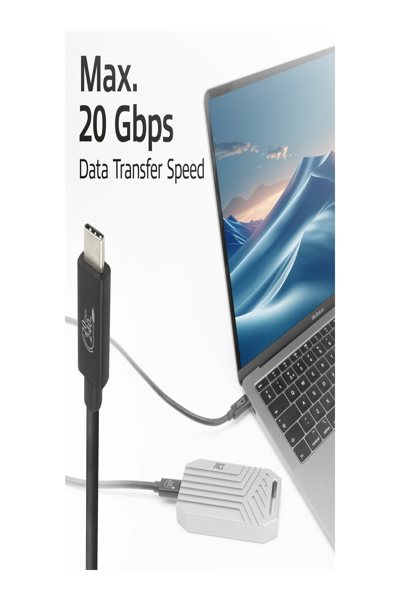 ACT USB4 20Gbps 240W USB Type-C Cable USB-I - Cable - Digital
