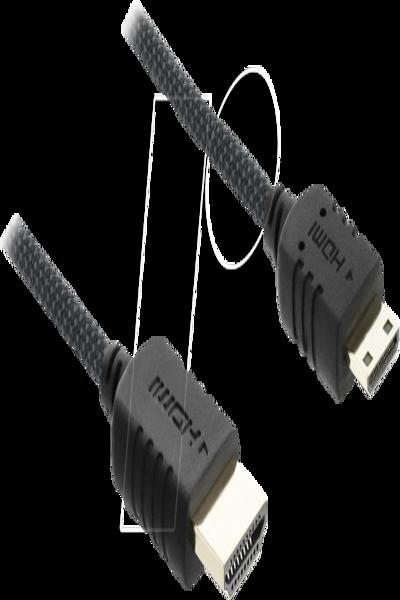 Delock Coaxial High Speed HDMI Cable Plug to Mini 8K 60 - Cable - Digital/Display/Video - 81689