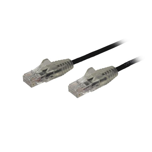 StarTech 3 m CAT6 Cable - Slim - Snagless RJ45 Connectors - Black - 3 m - Cat6 - U/UTP (UTP) - RJ-45 - RJ-45 - Black - N6PAT300CMBKS