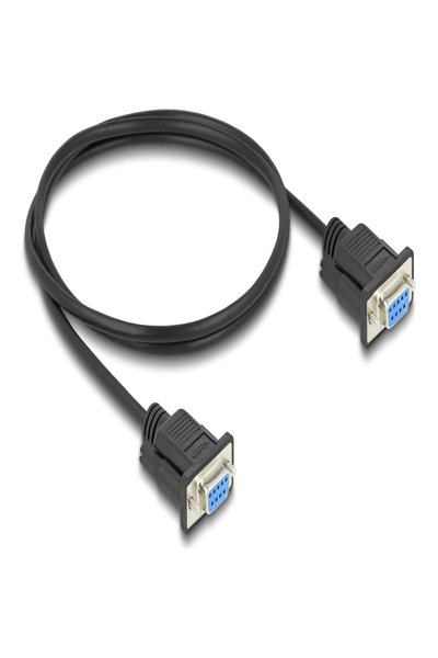 Delock Serial RS-232 cable - DB-9 (F) screwable to DB-9 (F) screwable - 86823