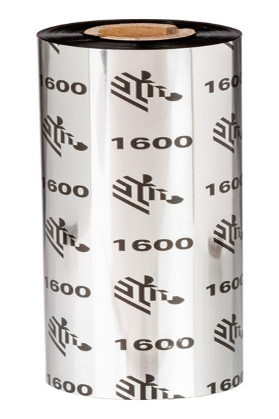 Zebra 1600 Wax 450m 22cm Black Ribbon