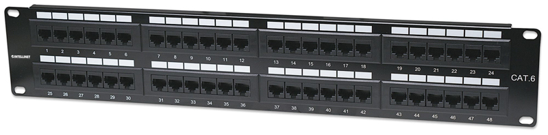 Cat6 Patch Panel - RJ-45 X 48 - Black - 2U - 48 Ports - 560283