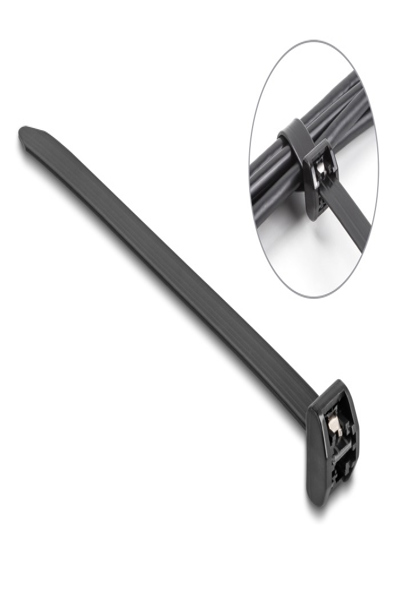 Delock Kabelband - med metallflik - 19726