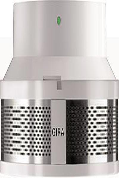Détecteur de fumée GIRA + socle double 230V 233702