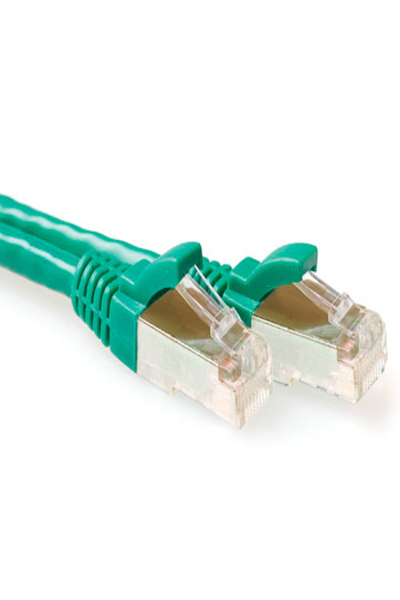 ACT Green 0.5 meter SFTP CAT6A patch cable snagless with RJ45 connectors - 0.5 m - Cat6a - S/FTP (S-STP) - RJ-45 - RJ-45 - Green