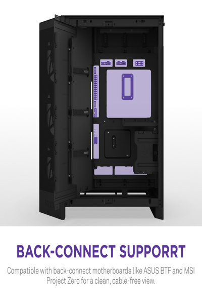 NZXT H9 Flow midi-tower PC svart - CM-H92FB-01
