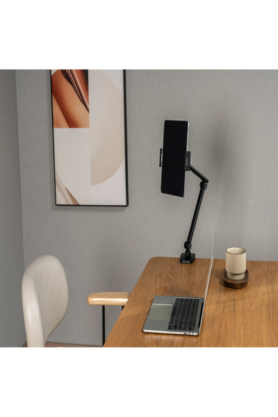 Support de tablette InLine avec pince de table - jusqu'à 12,9" - noir