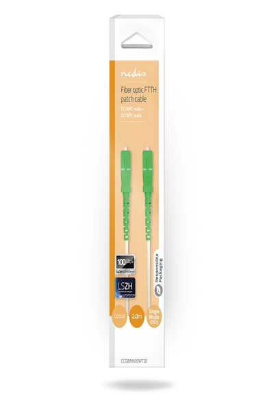 Nedis N CCGB89600WT20 - LWL Kabel SC-APC simplex - Cable - 2 m
