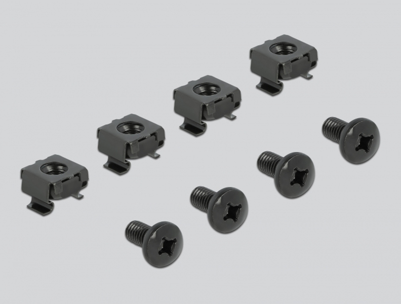 Delock Rack Blind Cover Plate - Black - 2U - (19") - 66290