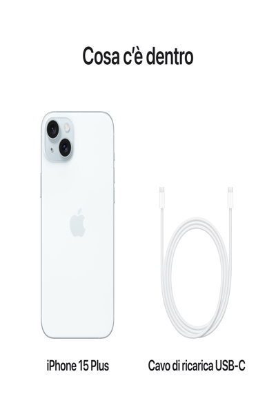 Apple iPhone 15 Plus 128GB Blue - 17 cm (6.7") - 2796 x 1290 pixels - 128 GB - 48 MP - iOS 17 - Blue