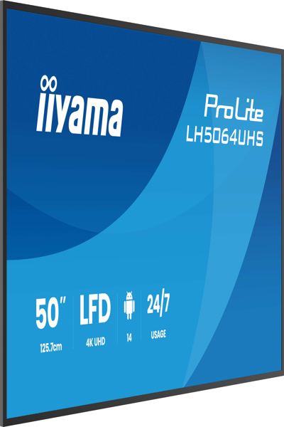 Iiyama LH5064UHS-B1AG 50 IN LCD UHD - Flat Screen - 127 cm - LH5064UHS-B1AG
