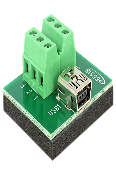 Delock 65518, Mini USB, 6 broches, noir, vert