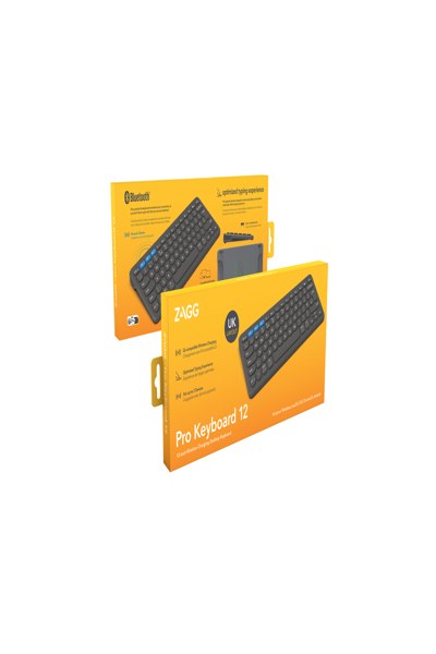 ZAGG Pro Keyboard 12, Wireless, Bluetooth, QWERTY, Black - 103211032