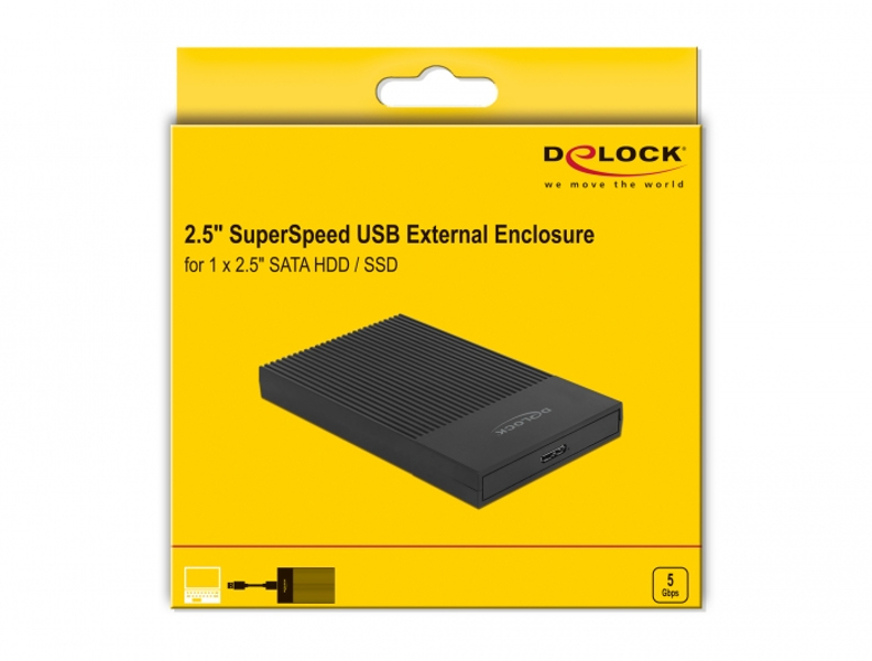 Delock External Enclosure for 2.5" SATA HDD / SSD - 42011