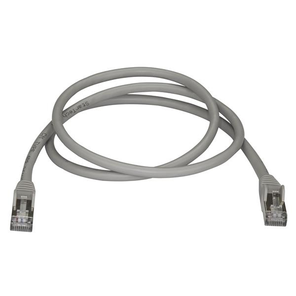 StarTech 6ASPAT1MGR 1.0m Cat6a Ethernet Cable Gray - 6ASPAT1MGR