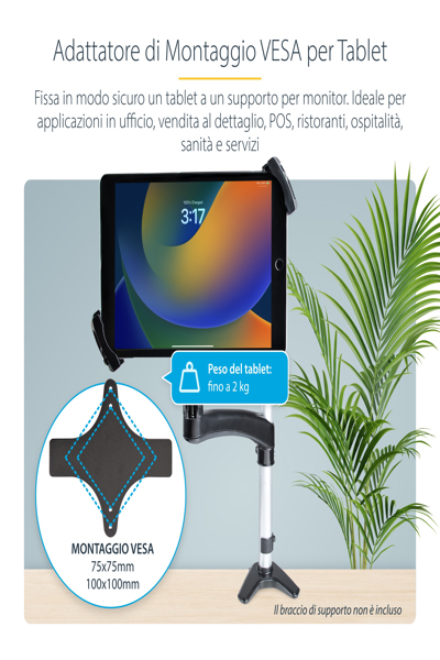 StarTech.com VESA Mount Adapter for Tablets 7.9-12.5 inch - TABLET-VESA-ADAPTER