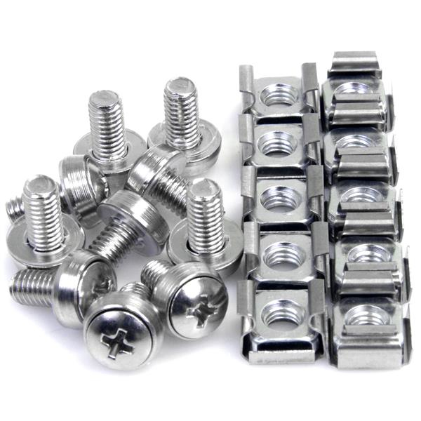 StarTech M6 Mounting Screws Cage Nuts 50 Pcs CABSCREWM6 - CABSCREWM6