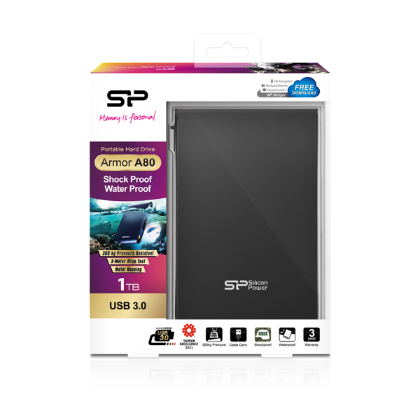Silicon Power Armor A80 - Hard disk 1 TB - SP010TBPHDA80S3K