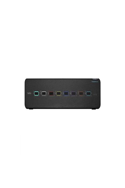 Belkin F1DN208KVM-UN-4 - 3840 x 2160 pixels - 4K Ultra HD - Rack mounting - Black - F1DN208KVM-UN-4