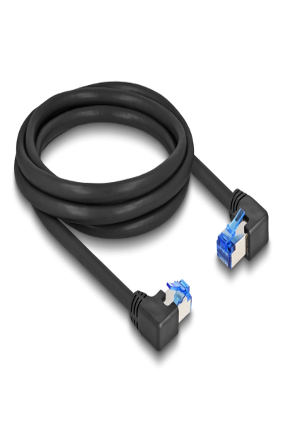 Delock Patch cable - RJ-45 (M) right-angled to RJ-45 (M) left-angled - 80465
