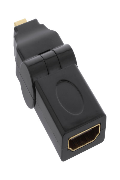Adaptateur HDMI en ligne type A femelle / D mâle type pivotant