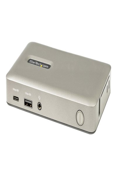 StarTech.com USB C-docka, USB-C till DisplayPort 4K 30Hz eller VGA, Mini USB-C-dockningsstation för bärbar dator med 65W strömförsörjning och genomströmningsladdning, 4-portars USB 3.1 Gen 1-hubb, GbE - DKM30CHDPDUE