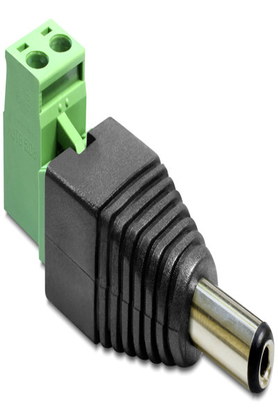 Delock Power adapter - 2 pin terminal block (M) to DC jack 5.5 x 2.5 mm (M) - 65488