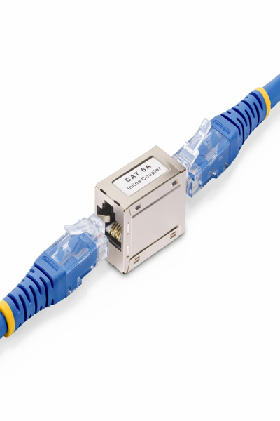 StarTech.com Skärmad RJ45-koppling, Inline Cat6a-koppling, F/F - IN-CAT6A-COUPLER-S1
