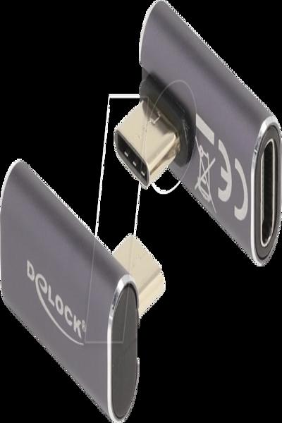 Adaptateur USB Delock - USB-C 24 broches (M) coudé à gauche vers USB-C 24 broches (F)