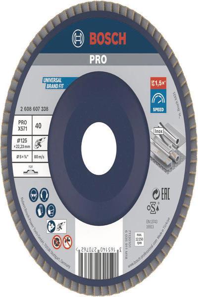 Bosch Accessories 2608607338 X571 FÃƒÂ¤cherschleifscheibe Durchmesser 125 mm