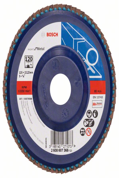 Bosch 2 608 607 368 - Cleaning disc - Flat centre - Metal - Bosch - 2.22 cm - 12.5 cm