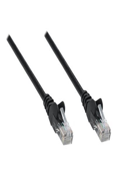 Intellinet Network Patch Cable - Cat6 - 0.25m - Black - CCA - U/UTP - PVC - RJ45 - Gold Plated Contacts - Snagless - Booted - Lifetime Warranty - 0.25 m - Cat6 - U/UTP (UTP) - RJ-45 - RJ-45 - Black - 739917