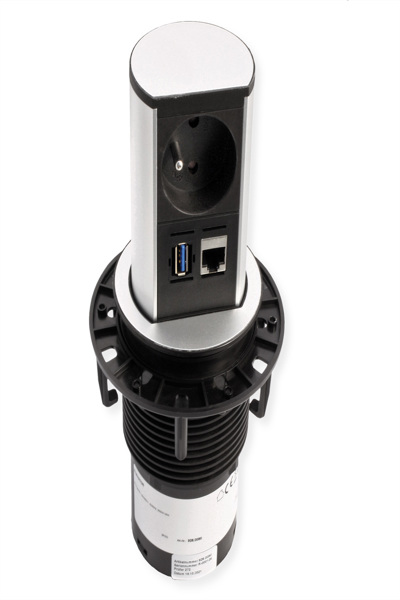 Bachmann ELEVATOR 1xUTE 1xUSB 1xCAT6A Pop-up Socket - 9280090