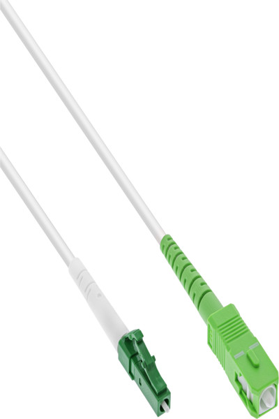 InLine Fiber Optical Simplex Cable - FTTH - LC/APC8° to SC/APC8° 9/125µm OS2 0.5m - 88455