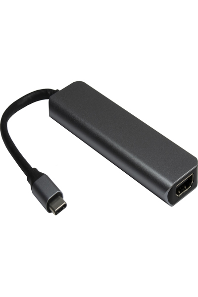 Inter-Tech Adaptateur Argus H-469-01 5 en 1 USB-C HDMI 4K PD100W - Adaptateur numérique/données - Numérique