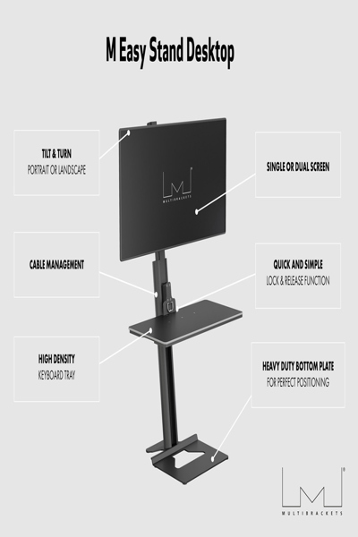 Hagor Monitor Workstation Sit & Stand Freestanding - 7424