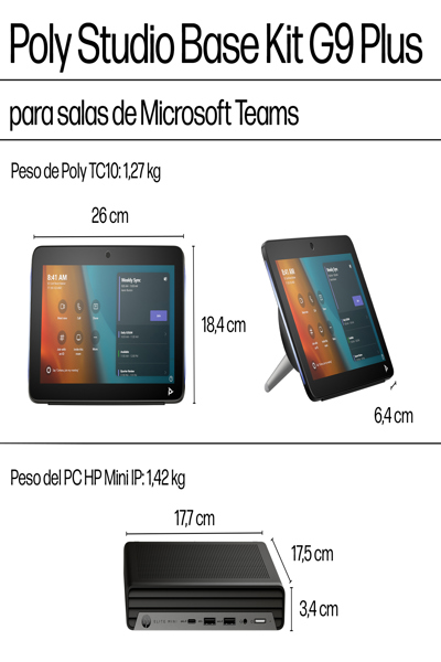 Poly Studio Base Kit G9 Plus for Microsoft Teams HP Mini IP PC - A3LU8AA