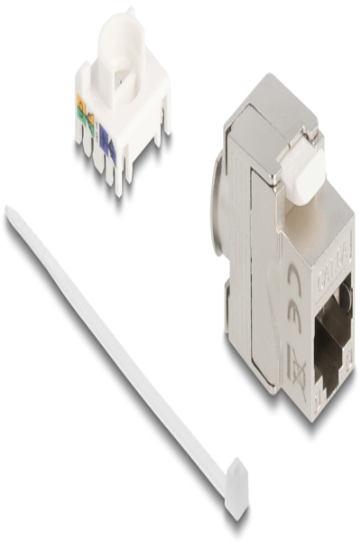 Delock Keystone Module Slim RJ45 Jack LSA Cat.6A shielded - 90723