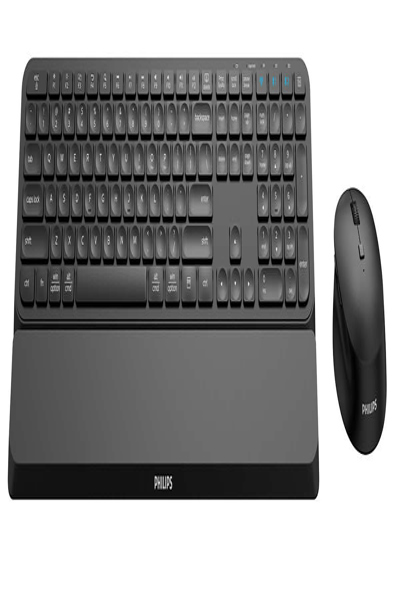 Philips 6000 series SPT6607B/21, Full-size (100%), Wireless, RF Wireless + Bluetooth, Black, Mouse included - SPT6607B/21