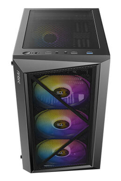 Antec AX67 ARGB Mid Tower Gaming Bl - Midi/Minitower - Mini tower - 0-761345-10207-0