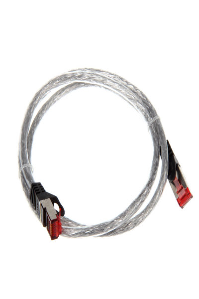 Câble de raccordement en ligne Cat.6 S/FTP transparent 1 m
