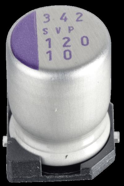 Panasonic SVP 120/10 - polymer capacitor 120µF 10V 2000h low ESR - 10SVP120M