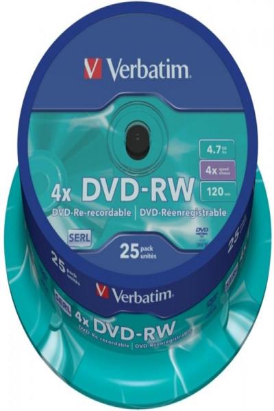Verbatim 25 x DVD-RW - 4,7 GB (120 min) 4x - 43639